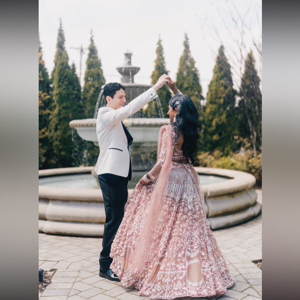 Beautiful Lavender Wedding Reception Lehenga